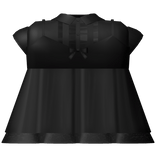 cute doll dress & collared shirt in black