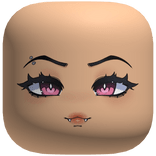 Cute Doll Vampire Girl Face (Pink)