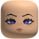 Cute Doll Vampire Girl Face (Purple)