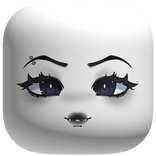 Cute Doll Vampire Girl Face (White)