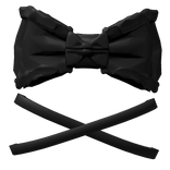 cute double black crossed bow hair clips