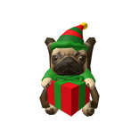 Cute Elf Pug Backpack 🎄
