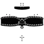 cute emo choker piercing black studded top 