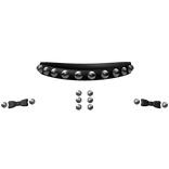 cute emo studded choker with piercings in black