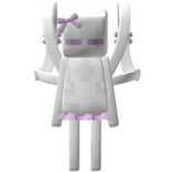 ♡ cute enderman w/ bows backpack in white