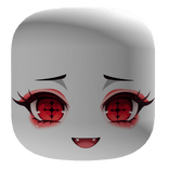 Cute Evil Demon Blush Anime Manga Face - Red Eyes