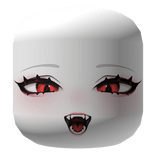 Cute Evil Vampire Red Eyes Happy Smiling Fangs