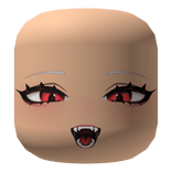 Cute Evil Vampire Red Eyes Happy Smiling Fangs