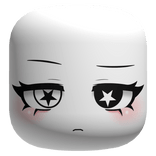  ★ Cute Face Bicolored Black White Eyes w/ Stars ★
