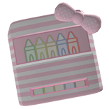 Cute Face Crayons - Light Pink