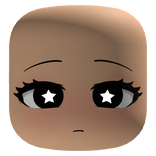 Cute Face w/ Glowing Stars in Black Eyes - Light