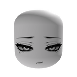 Cute Fangs Anime Face With White Glowing Eyes