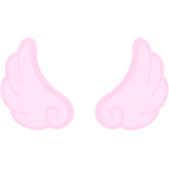 ♡ Cute Flared Glowing Angel Wings in Pastel Pink
