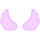 ♡ Cute Flared Glowing Angel Wings in Pastel Purple