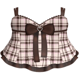 Cute Flowy Dark Neapolitan Heart Bow Dress