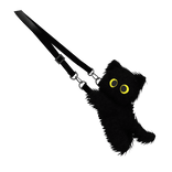 Cute Fluffy Black Cat Bag w/ Glowing Eyes [3.0]