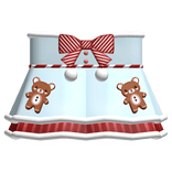 ♡ Cute Fluffy Christmas Gingerbread Dress (Blue)