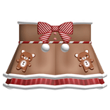 ♡ Cute Fluffy Christmas Gingerbread Dress (Brown)