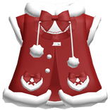 cute fluffy cozy winter coat in christmas red