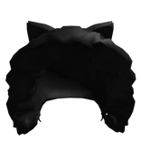 Cute Fluffy Kitty Cat Hood In Black