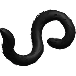 ♡ : cute fluffy kitty tail in black