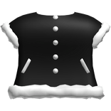 cute fluffy winter button up in black & white