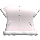 cute fluffy winter button up in pink & white