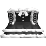 cute fluffy winter dress in black