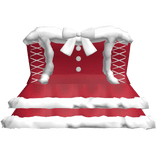 cute fluffy winter dress in red