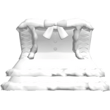 cute fluffy winter dress in white