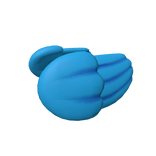 Cute Folded Blue Pegasus Wings for Pony Body