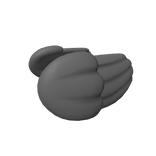 Cute Folded Dark Grey Pegasus Wings for Pony Body