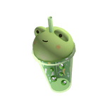 Cute Frog Boba In Hand