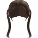 ♡Cute Front Pigtails in Brown