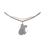 cute g pink bunny initial necklace 1.0