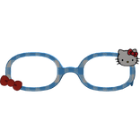 Cute Glasses Kitty Charm Kawaii Blue