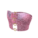Cute Glitter Pink Y2K Heart Top [Emissive] • DD30