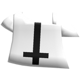 cute goth cross off shoulder shirt in white