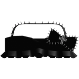 cute goth emo black spiked bow ruffled top