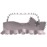 cute goth emo pink spiked bow ruffled top