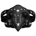 Cute Goth Plague Doctor Laced Up Mask Black