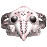 Cute Goth Plague Doctor Laced Up Mask Pastel Pink