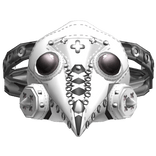 Cute Goth Plague Doctor Laced Up Mask White