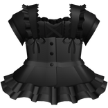 Cute Gothic Black Laced Up Bow Dress 