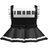 Cute Gothic Lace Piano Dress in Black