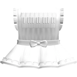 Cute Gothic Lace Piano Dress in White