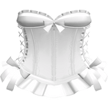 cute gothic lolita white corset ruffle dress