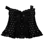 cute gothic off shoulder black polka dot dress 3.0