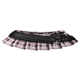 cute gothic pink plaid mini skirt & belt 3.0