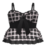 ୨୧ Cute Gothic Striped Big Bow Ruffle Dollette 3.0